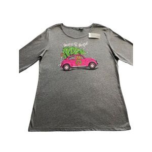 JASON MAXWELL SMALL “Merry & Bright” Gray Top